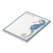 Bloc-note Aquarelle moderne Ocean Seahorse Nautique (Tourné)