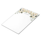 Bloc-note Aquarelle moderne Rose Jardin Floral Verdure (Incliné)