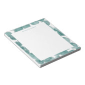 Bloc-note Aquarelle moderne Vert Mousse de mer Turquoise (Incliné)