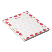 Bloc-note Aquarelle Motif de pomme rouge (Incliné)