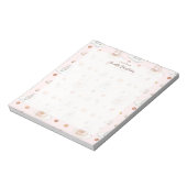 Bloc-note Aquarelle Mouton Pingouin Sucres rose Nom (Tourné)