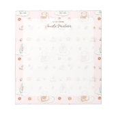 Bloc-note Aquarelle Mouton Pingouin Sucres rose Nom (Devant)
