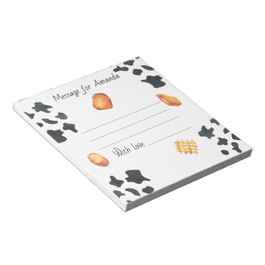 Bloc-note Aquarelle nuggets message capsule temps anniversai (Incliné)