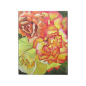 Bloc-note Aquarelle orange et rose jaune art original (Tourné)