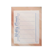 Bloc-note Aquarelle orange moderne Abstrait Planificateur he (Tourné)