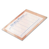 Bloc-note Aquarelle orange moderne Abstrait Planificateur he (Incliné)