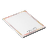 Bloc-note Aquarelle Palette chaude plaid monogramme (Incliné)