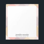 Bloc-note Aquarelle Palette chaude plaid monogramme<br><div class="desc">Elégant bloc-notes personnalisé avec bordure d'aquarelle à thème plaid en été chaude palette de rose,  gris,  mauve,  jaune et crème,  Parfait pour se glisser dans les cadeaux ou le paquet pour les commandes en ligne,  Écrire une note personnelle pour un look professionnel.</div>