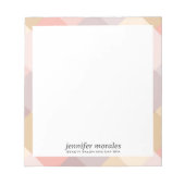Bloc-note Aquarelle Palette chaude plaid monogramme (Devant)