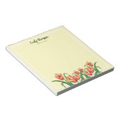 Bloc-note Aquarelle Parrot Jaune Tulipes Art Floral (Incliné)