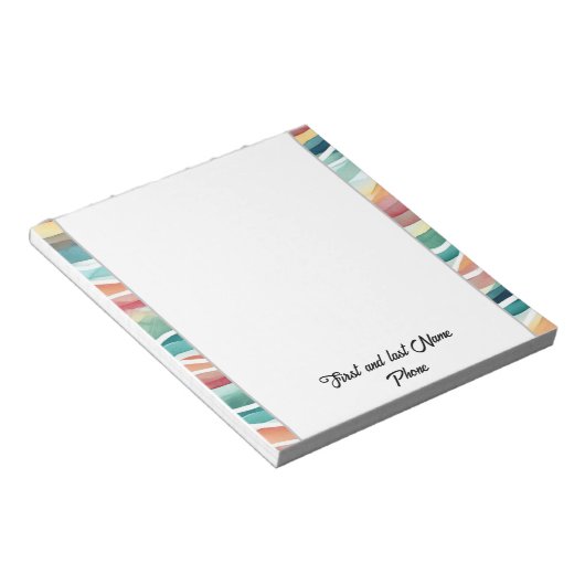 Bloc-note Aquarelle Pastel Abstrait (Incliné)