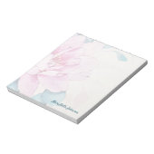 Bloc-note Aquarelle Pastel Pink Peony, Floral Féminin (Tourné)