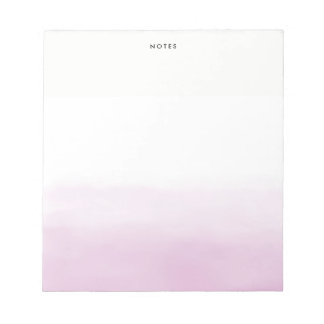 Bloc-note Aquarelle Pastel Purple Ombre Chic Personnalisé