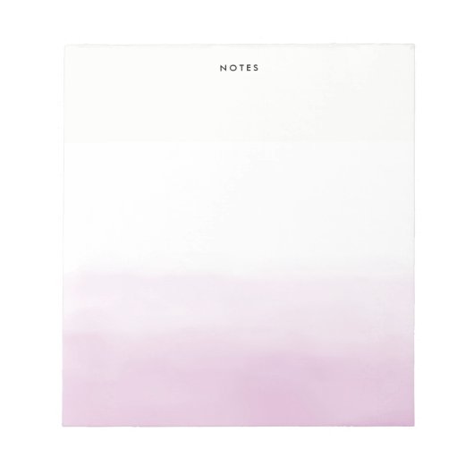 Bloc-note Aquarelle Pastel Purple Ombre Chic Personnalisé (Devant)