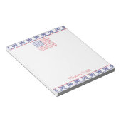 Bloc-note Aquarelle Patriotique Bow American Drapeau (Incliné)