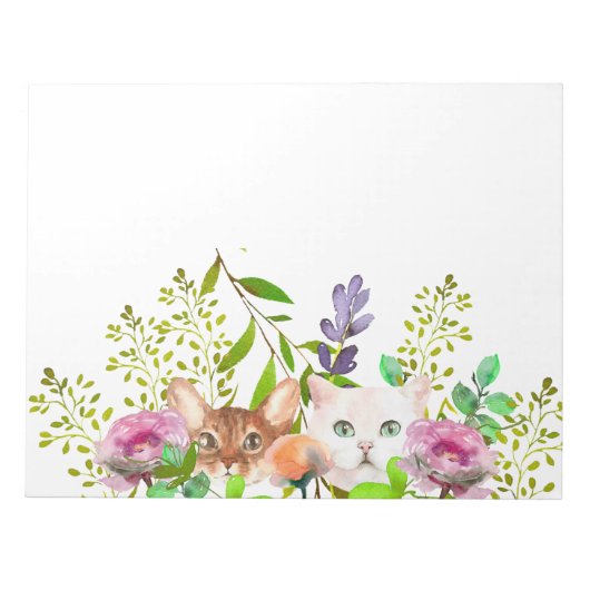 Bloc-note Aquarelle Peeking Cats (Devant)