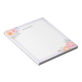 Bloc-note Aquarelle Peonis Rose Peach Floral Boho (Incliné)