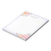 Bloc-note Aquarelle Peonis Rose Peach Floral Boho (Tourné)