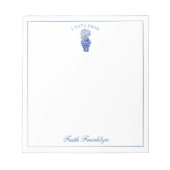 Bloc-note Aquarelle personnalisée Blue Hydrangea (Devant)