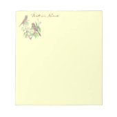 Bloc-note Aquarelle Petits Oiseaux de Bruant (Devant)