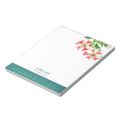 Bloc-note Aquarelle Pétunias rose et blanc (Tourné)