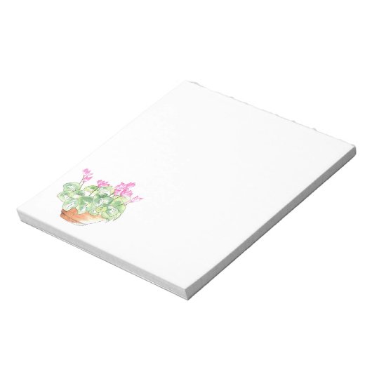 Bloc-note Aquarelle pointillée Cyclamen (Tourné)
