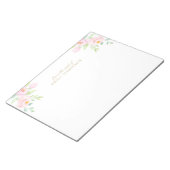 Bloc-note Aquarelle Pony rose Floral du bureau de (Incliné)