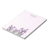 Bloc-note Aquarelle Purple Iris Notes de message Rappel (Tourné)