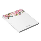Bloc-note Aquarelle Ressort Floral Personnalisé (Incliné)