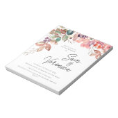 Bloc-note Aquarelle romantique Mauve Mariage floral dans (Tourné)