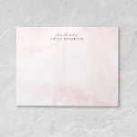 Bloc-note Aquarelle rose du bureau de nom personnalisé<br><div class="desc">Bloc-notes conçu sur mesure avec une texture d'aquarelle rose et un nom personnalisé.</div>