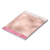 Bloc-note Aquarelle rose Empreinte de léopard personnalisé (Tourné)