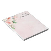 Bloc-note Aquarelle rose et or Floral, du bureau de (Incliné)