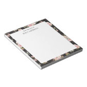 Bloc-note Aquarelle Rose Fleurs Motif Floral (Incliné)
