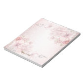 Bloc-note Aquarelle rose Fleurs Parties scintillant brillant (Tourné)