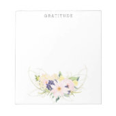 Bloc-note Aquarelle rose Floral Gratitude (Devant)