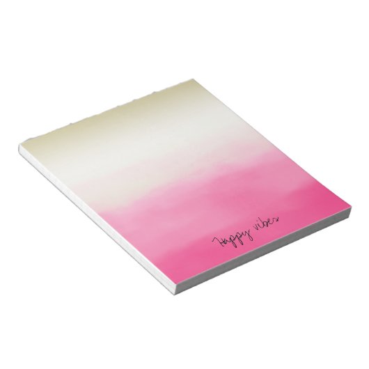 Bloc-note Aquarelle rose Glam Or Tie Dye (Incliné)