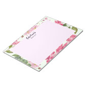 Bloc-note Aquarelle rose Hydrangea et anémone japonaise (Incliné)