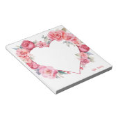 Bloc-note Aquarelle rose mignonne pour la Saint-Valentin (Incliné)