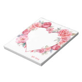 Bloc-note Aquarelle rose mignonne pour la Saint-Valentin (Tourné)