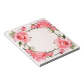 Bloc-note Aquarelle rose mignonne pour la Saint-Valentin (Incliné)