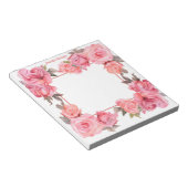 Bloc-note Aquarelle rose mignonne pour la Saint-Valentin (Incliné)