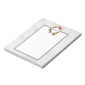 Bloc-note Aquarelle rose moderne Bouquet floral Monogramme (Tourné)