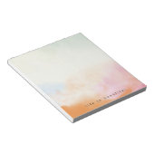 Bloc-note Aquarelle rose orange bleu Tie Dye Ombre (Incliné)