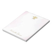 Bloc-note Aquarelle rose personnalisée - Abeille de miel dor (Tourné)