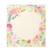 Bloc-note Aquarelle rose Pretty Peach Floral (Devant)