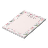 Bloc-note Aquarelle rose rose florale blanche (Tourné)
