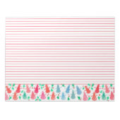 Bloc-note Aquarelle rose Snowman Noël Linne rouge (Devant)