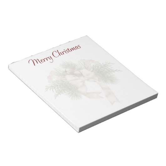 Bloc-note Aquarelle rouge Boho Joyeux Notepads de Noël (Incliné)