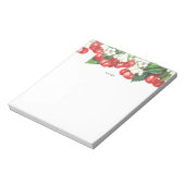 Bloc-note Aquarelle Rouge Cerises Branches Garland (Tourné)